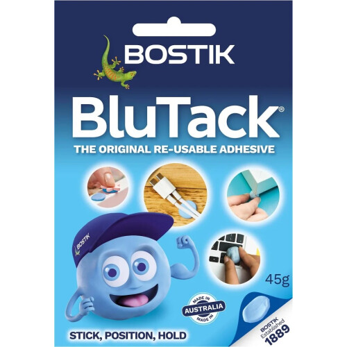 Bostik Blu Tack Reusable Multipurpose Adhesive 45g