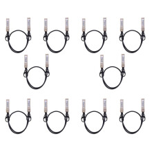 10X 10G SFP+ Twinax Cable, Direct Attach Copper(DAC) 10GBASE SFP Passive Cable for SFP-H10GB-CU1M,,(0.5M)