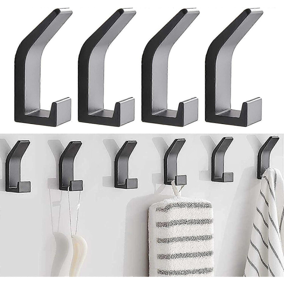 4 Pieces Self Adhesive Hooks, Towel Hook, Coat Hook, Coat Hook, Wall Mounted Towel Hook 3448882280801