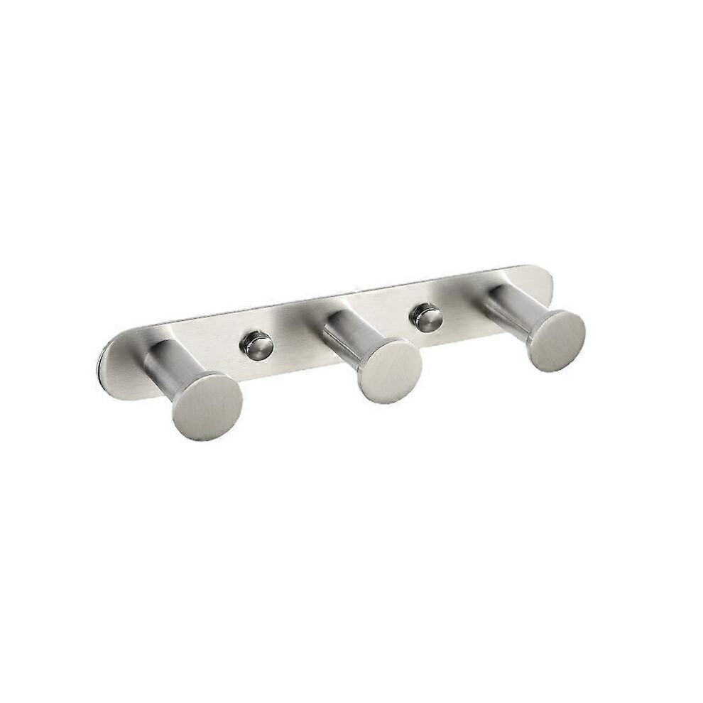 Wall Mounted Towel Hook Coat Hooks With Hooks 304 Stainless Steel Wall Mounted Towel Rack Hooks (3 Hooks, Brushed)19Mm 3557559198919