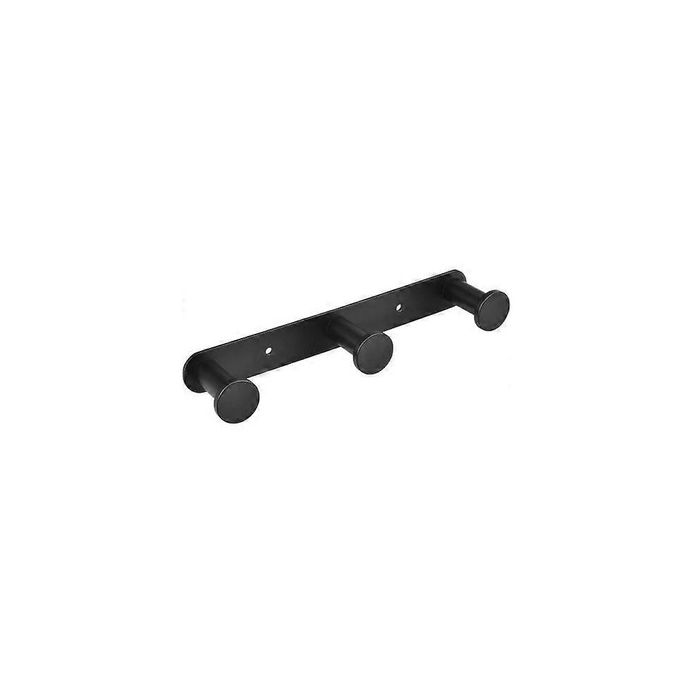 Wall Mounted Towel Hook Coat Hooks With Hooks 304 Stainless Steel Wall Mounted Towel Rack Hooks(3 Hooks, Black) 5423855229993