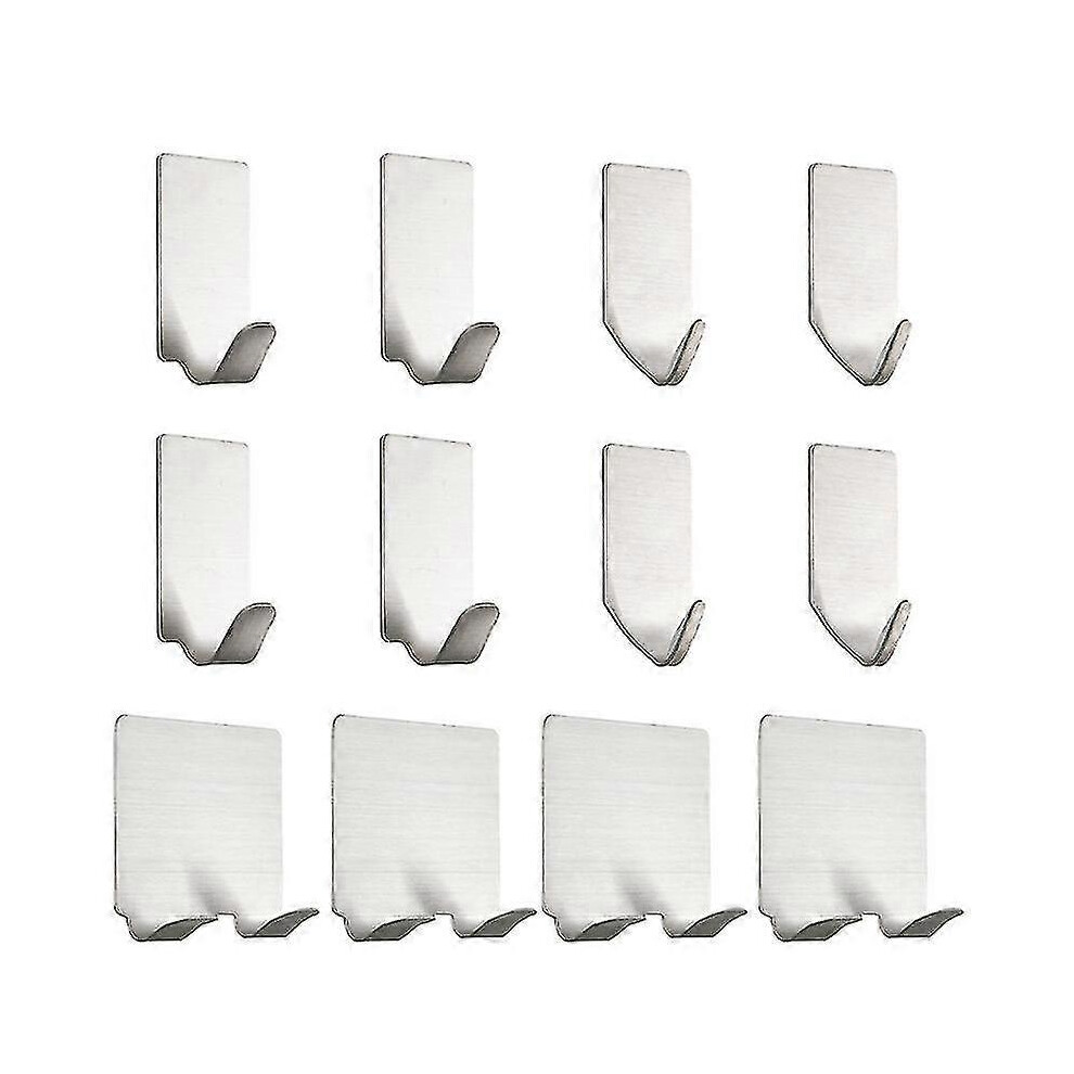 4.8X4.3x1.8cm Silver Robe Hooks 15 Pcs Stainless Steel Towel Hooks Bag Hooks Wall Hooks Sweater Hook 3022355318576
