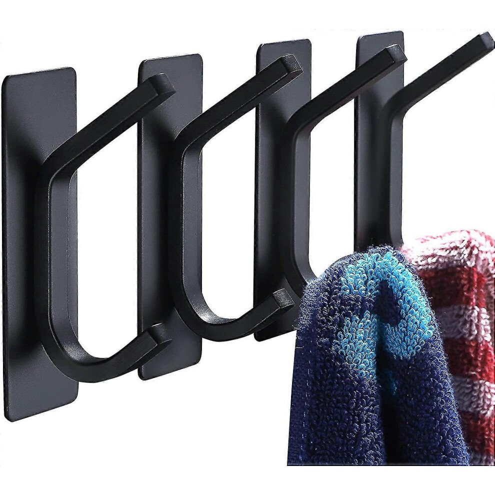 Towel Hook - Self Adhesive Hook Bathroom Hook Stainless Steel Robe Coat Hook 4 Pack 8222885327955