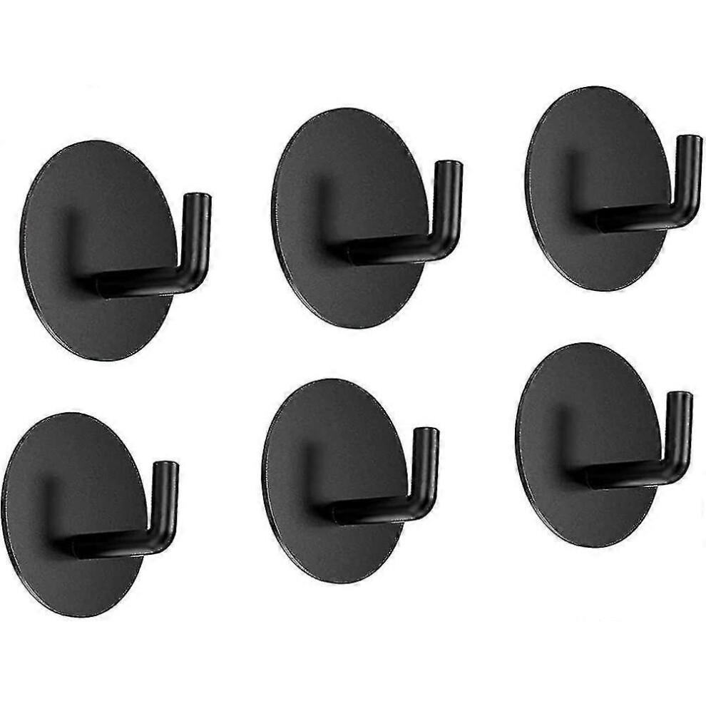 Towel Hooks, 6Pcs Hooks Self Adhesive Wall Hooks Stainless Steel Adhesive Hooks 8138439187626