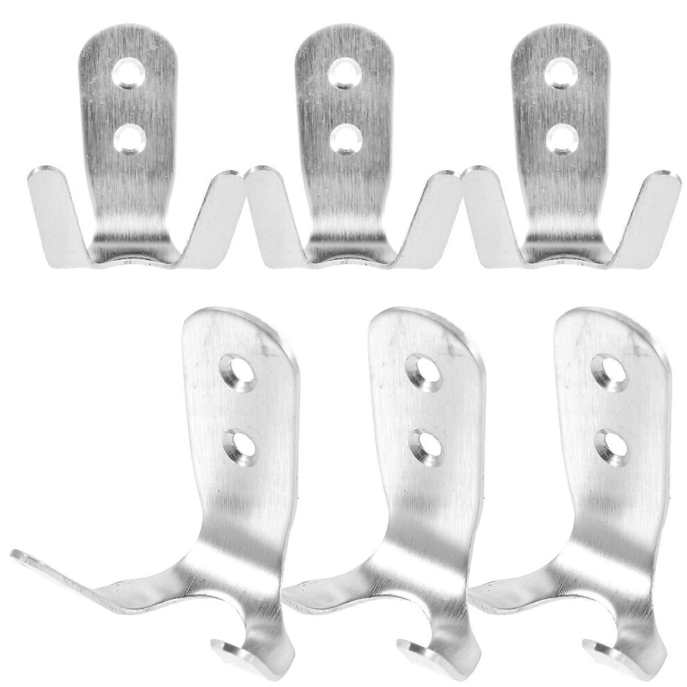 6Pcs Stainless Steel Hooks Swimming Pool Hangers Metal Hooks Bag Hanging Hooks Coat Hooks 7869670108835
