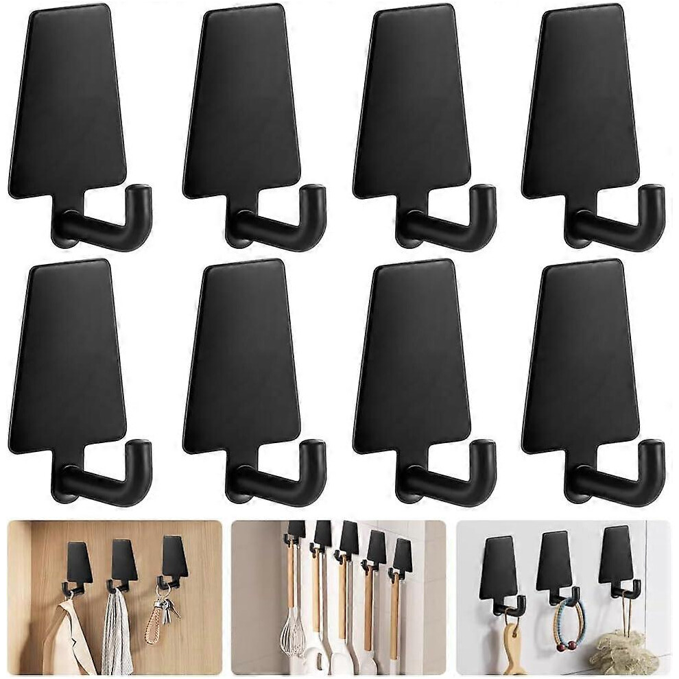8 Pack Self Adhesive Hooks Stainless Steel Stick On Hooks Heavy Duty Wall Door Hooks Sticky Coat Hooks Bath Towel Hooks Waterproof Robe Hooks 3538249141521