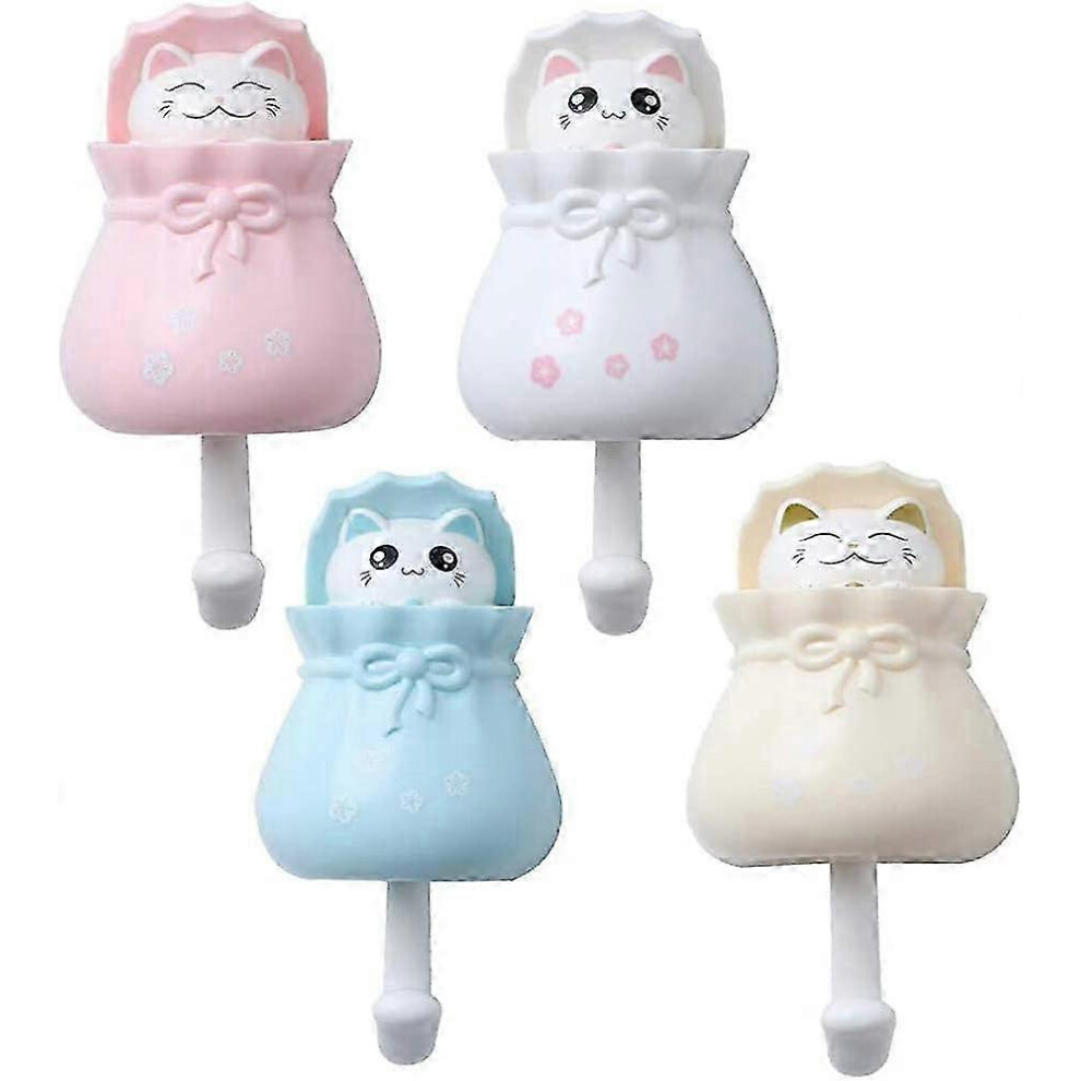 Cute Cat In Bag Coat Hook,Key Hook, Hat Hook, Towel Bag Scarf Wall Hook,Decorative Wall Hook 3357208201522