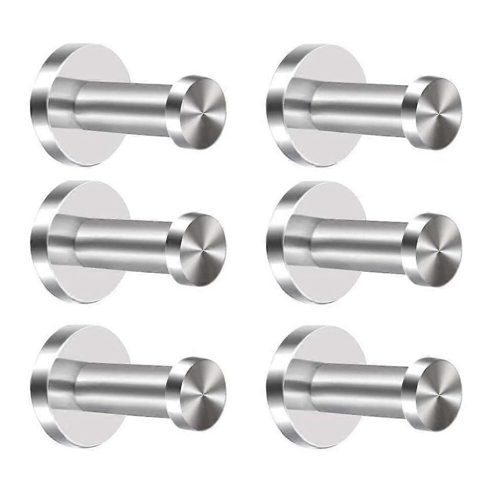 6Pcs Stainless Steel Wall Hooks Coat Hooks Bathrobe Towel Hooks Bathroom Coat Hooks |Junjun 4709040419655