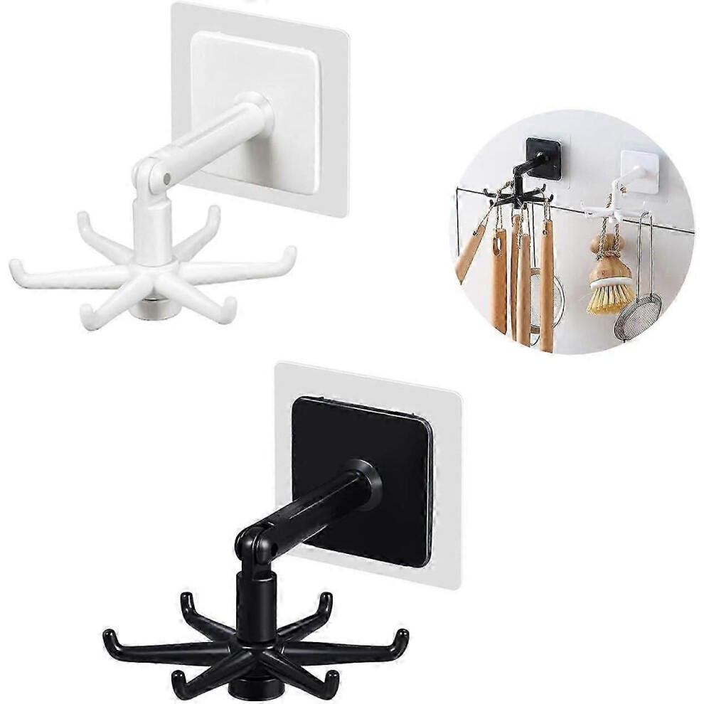 Pieces Coat Hook 360 Degree Rotating Hooks No Hole Hook Self Adhesive Hook Rotating Storage Hook Plu 5084323169649