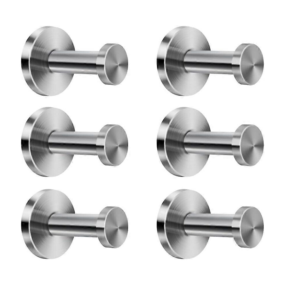 Towel Hooks - Hook - Hanging Hooks - Key Hook - Clothes Hook - Incl. Screws - For Bathroom, Living Room, Kitchen - Stainless Steel - Silver 8225998314805