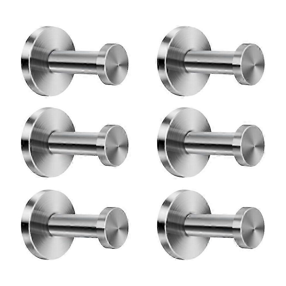 Towel Hooks - Hook - Hanging Hooks - Key Hook - Clothes Hook - Incl. Screws - For Bathroom, Living Room, Kitchen - Stainless Steel - Silver 3789705242669