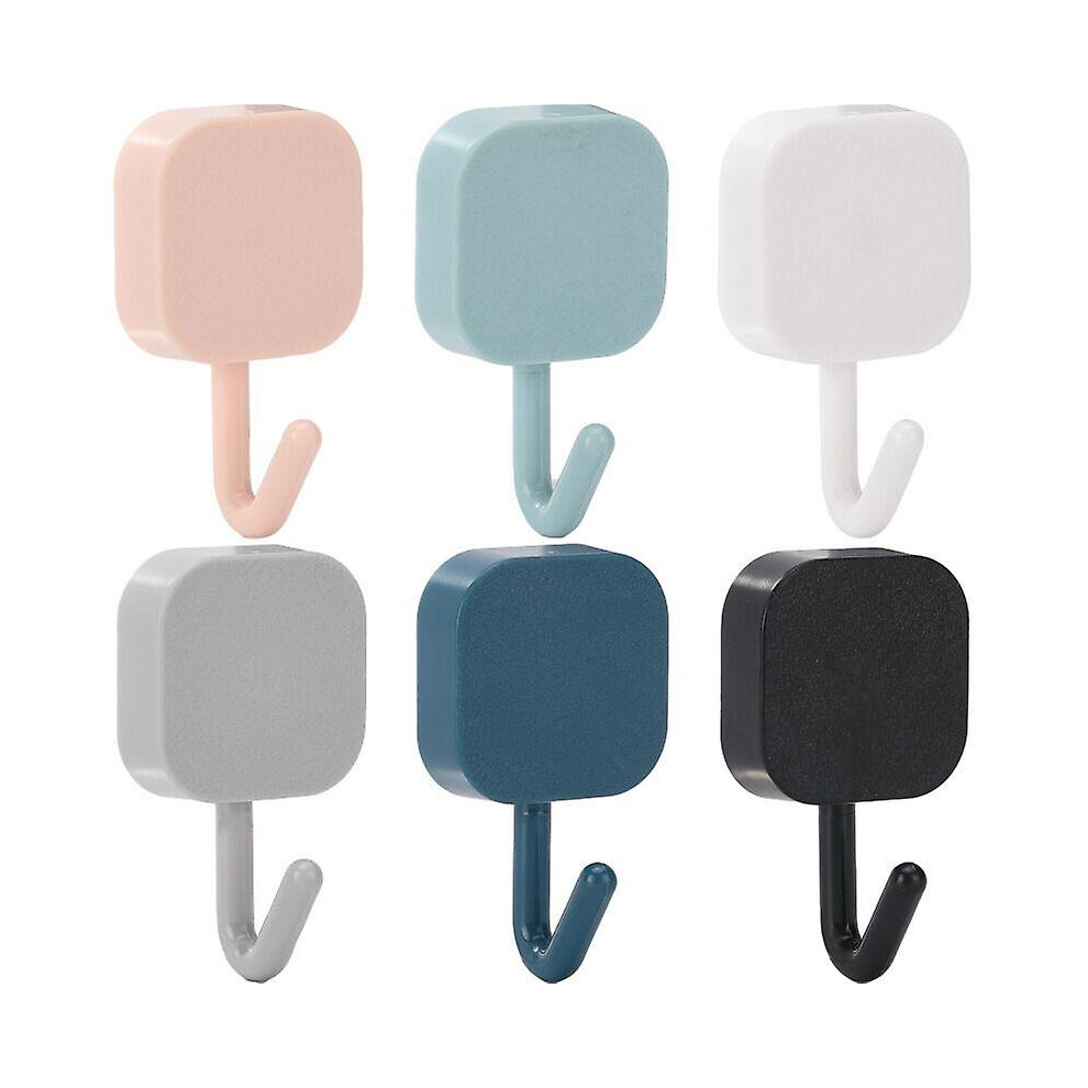 Self-Adhesive Hooks - 6 Hooks - Wall Hook - Door Hook - Key Hooks - Hanging Hooks - Abs - Load-Bearing 5Kg 7054351187432