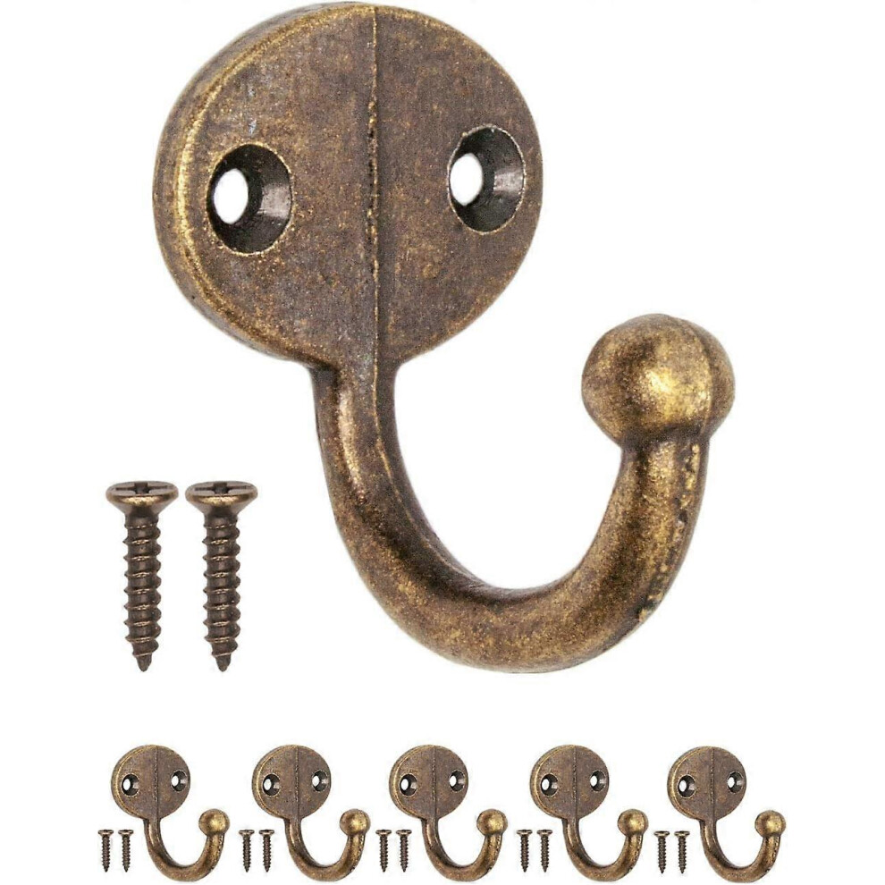 Coat Hooks - Hanging Hooks - Wall Hooks - Wall Hooks - 5 Zinc Alloy - Bronze - With Screws 8225998314799