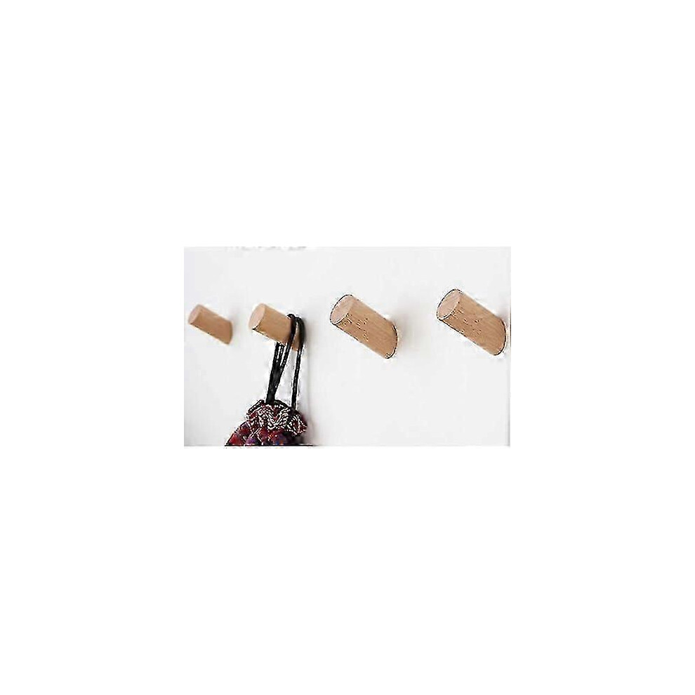 Wood Wall Hooks, 4 Pack Coat Hooks Wall Mounted Rustic Wooden Hooks Heavy Duty Robe Hook Hat Rack | Hooks 6913082229259