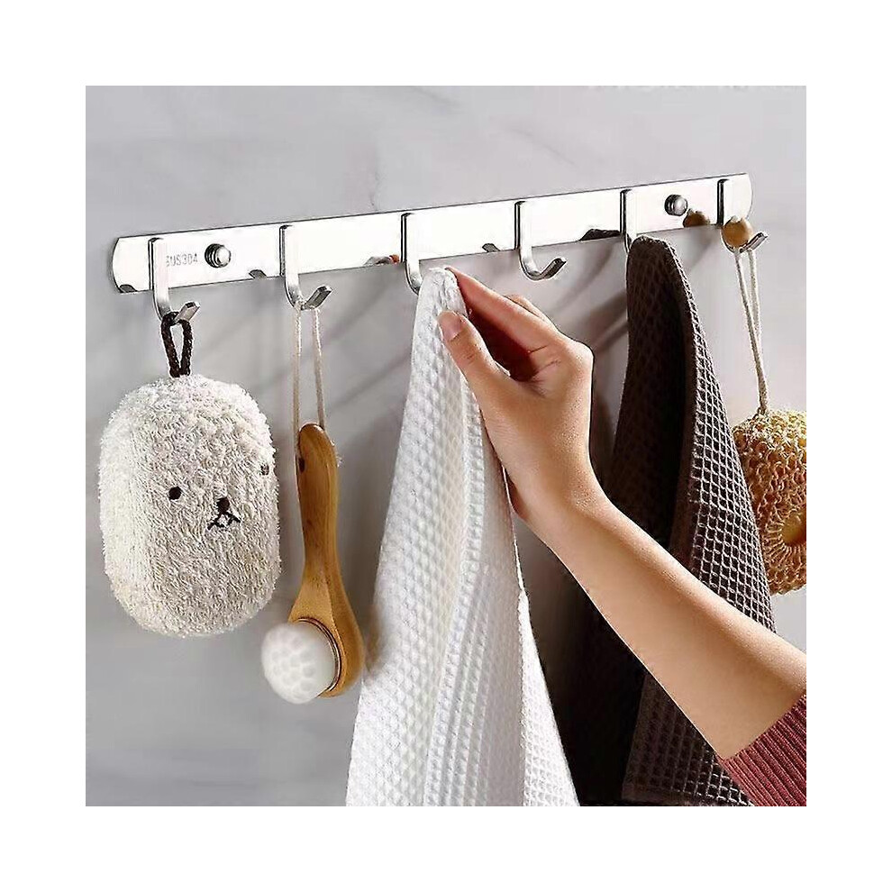 Stainless Steel Hook Hooks Toilet Clothes Hook Kitchen Supplies Hanger Punch-Free Hook Rack 8173883120034