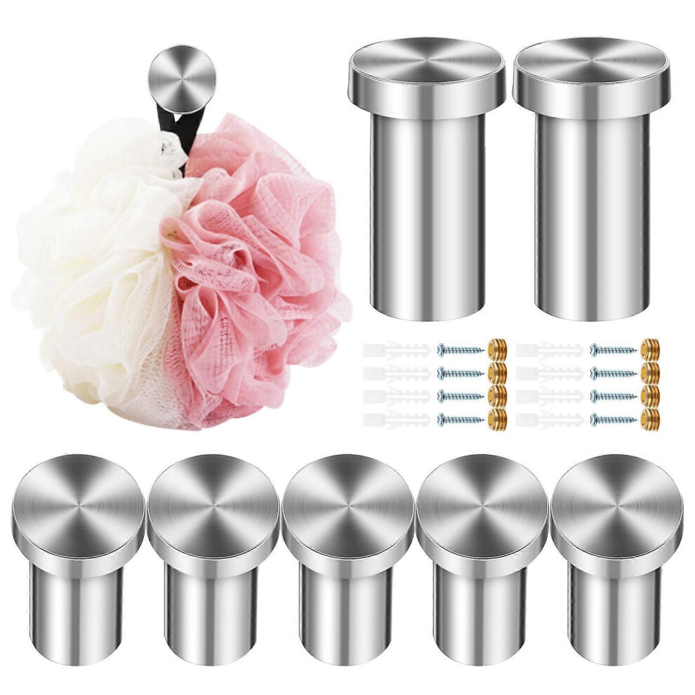 8 Pcs Towel Hooks For Bathrooms Shower Hooks Stainless Steel Hook Kitchen Hooks Towel Holder Wall Hangers Clothing Hooks With Screws 4941273290995