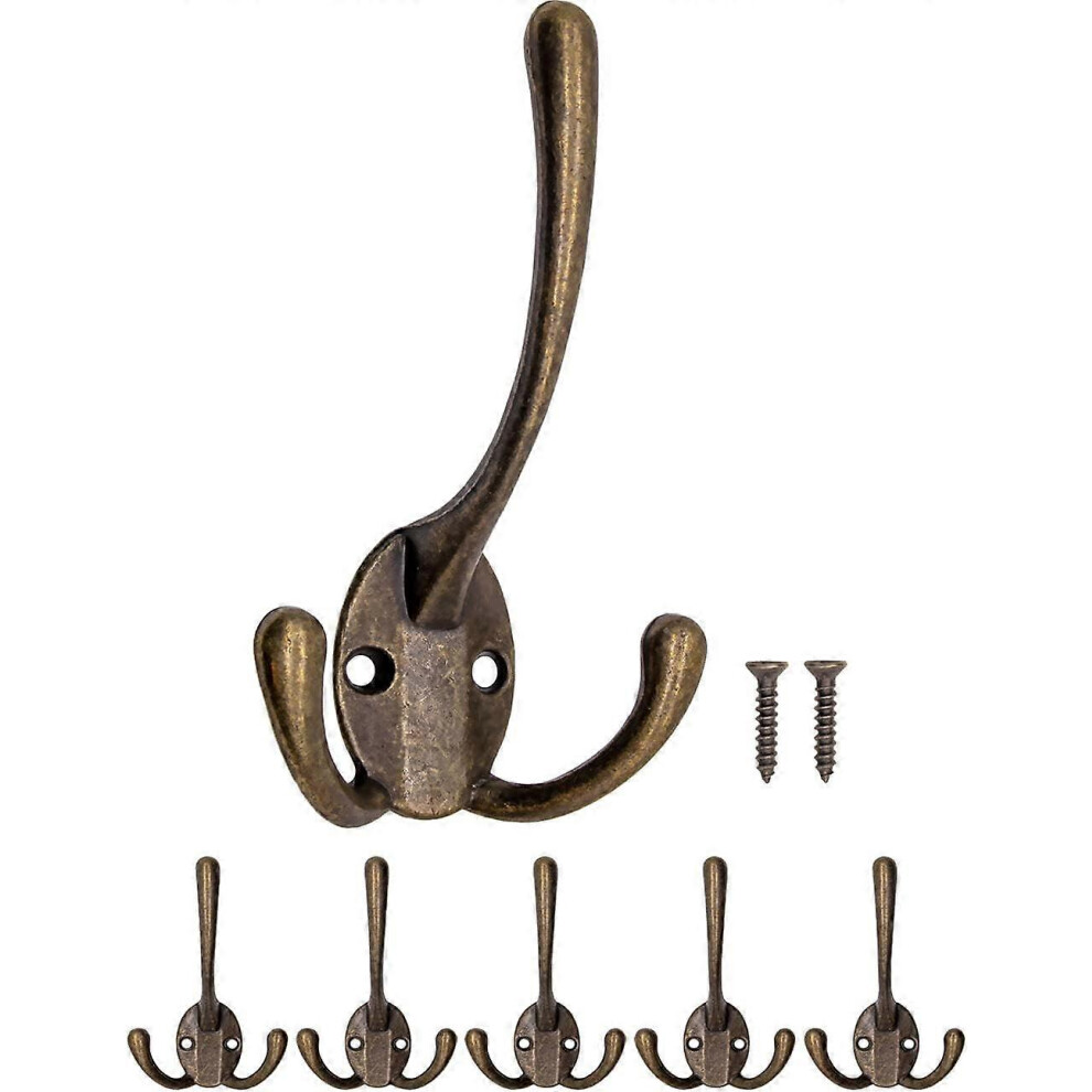 Antique Wardrobe Hooks, Towel Hooks, Hat Hooks, Set Of 5 8173883119977