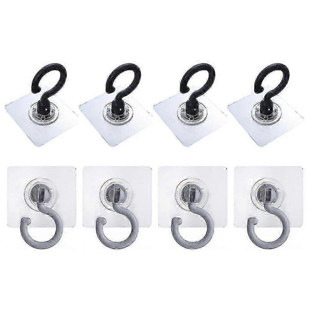 8Pcs Multifunctional Adhesive Hooks Strong Sticky Household Hooks Ceiling Hooks 5428089127817
