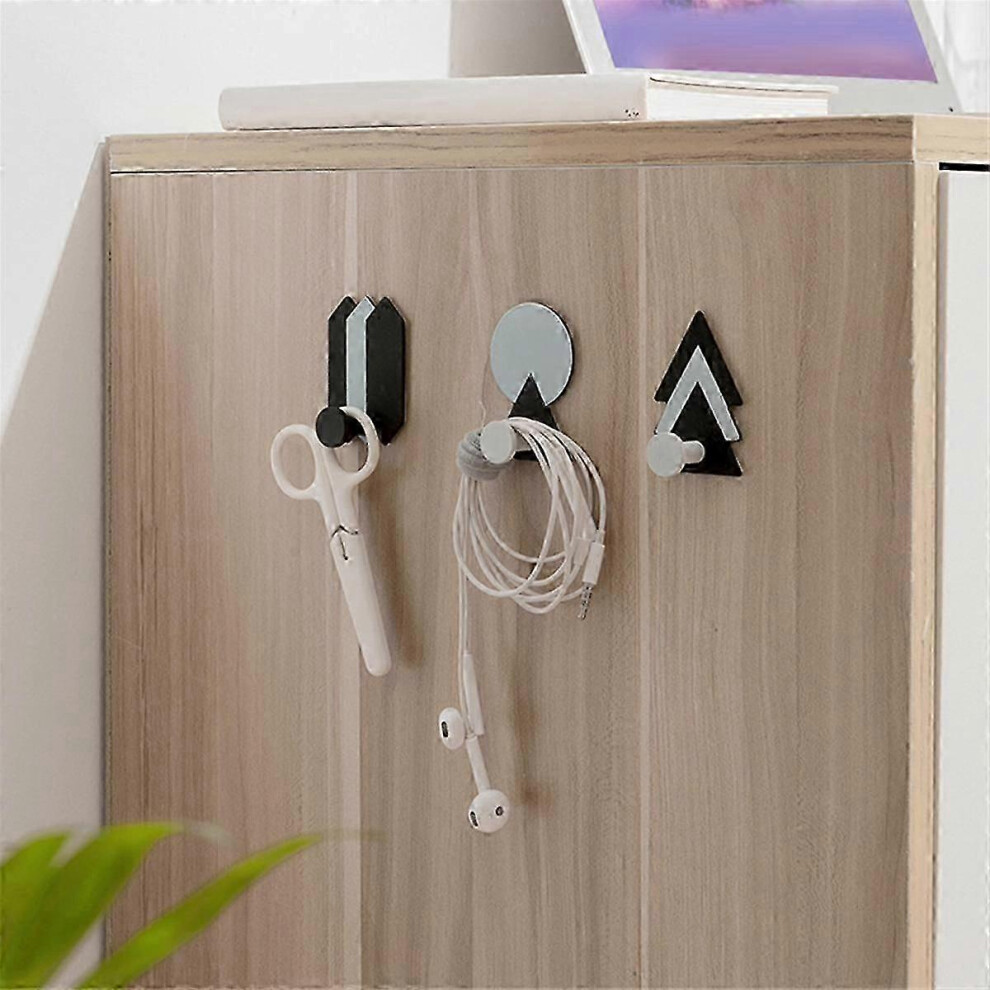 4Pcs Geometric Hook Bathroom Towel Holder Wall Hooks For Coats Adhesive Hooks Shower Hooks Backpack Hooks For Wall 4008768394726