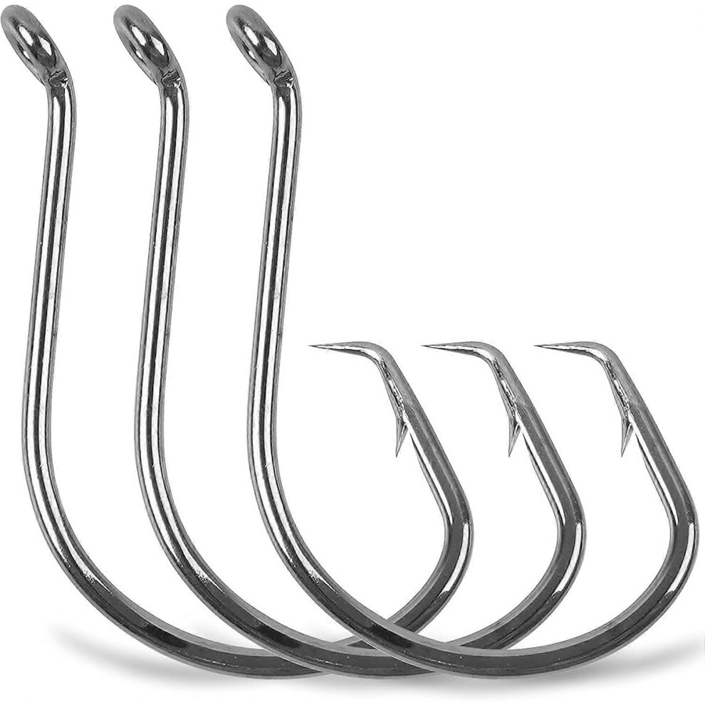 Circle Hooks Fishing Hooks Tackle - 120Pcs 2X Strong Saltwater Fishing Hooks Octopus Circle Hooks Customized Offset Sport Circle Hook For 4016390414743