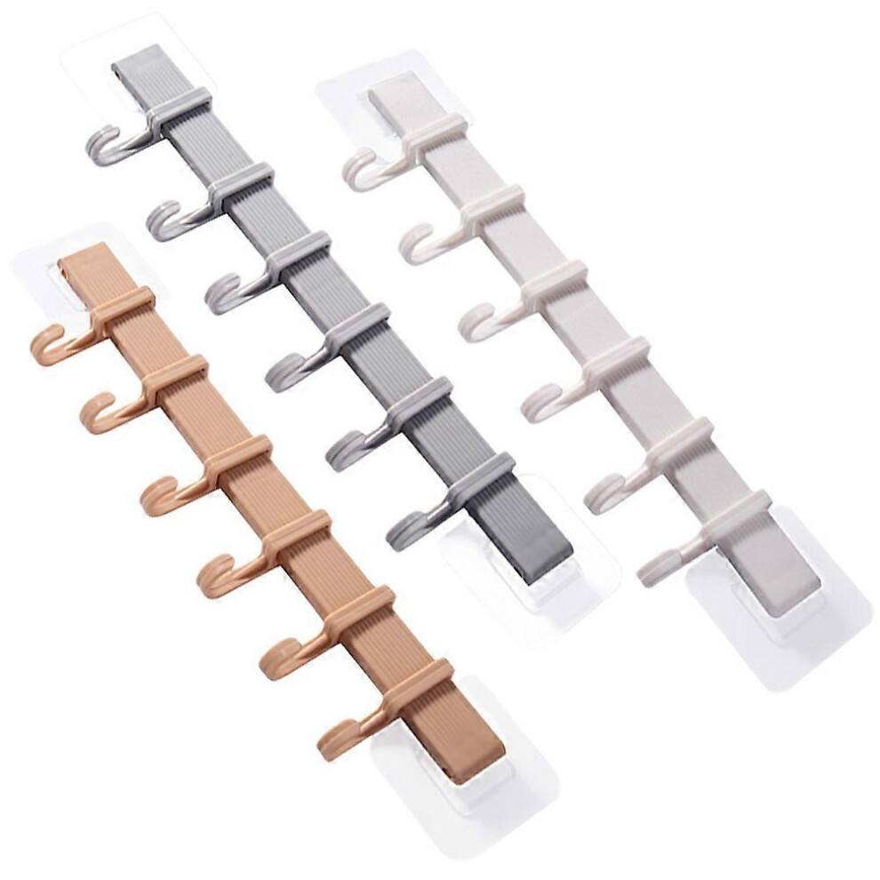 Multifunctional Hooks Wall Hook For Hanging Robe With 3Pcs And 6 Hooks 3635755215927