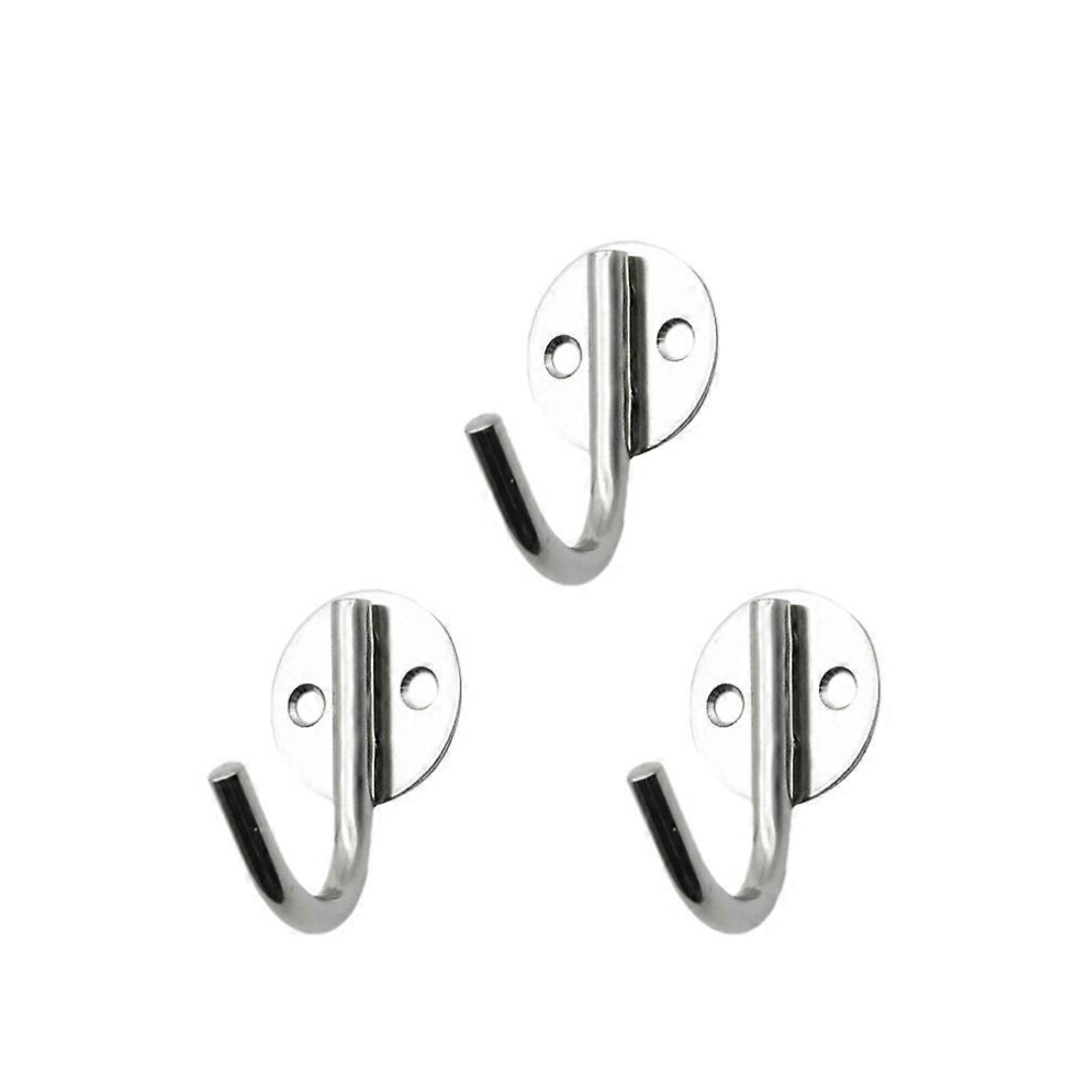 Utility Hooks Stainless Steel Single Hook For Holding 3Pcs Silver Hooks 4668334311887