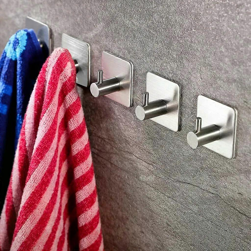 Hooks 5 Pieces Self-Adhesive Towel Hooks Wall Hooks Without Drilling Coat Hooks 3161858380960