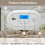 FUMIXTEX Carbon Monoxide Detector with LCD Display,CO Alarms Replaceable Battery 4