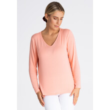 Damebluse - damebluse med lange ærmer pink M980 størrelse S