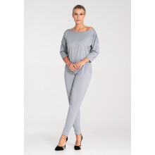 Elegant jumpsuit - smuk grå jumpsuit M1030 størrelse L