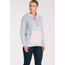 Damehættetrøje - lyserød sweatshirt M1045 størrelse L