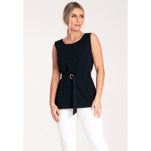 Elegant damebluse - Off-shoulder bluse - marineblå bluse M1071 størrelse L