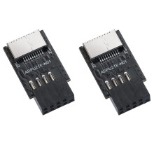 2X USB 2.0 Frontblenden Header USB 9 Pin Auf USB 2.0 Type-E Interner Adapter Hauptplatine Stecker Adapter