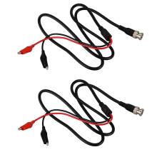 2X P1011 BNC Q9 Male Double Dot Crocodile Oscilloscope Lead Test Probes Cable 1M