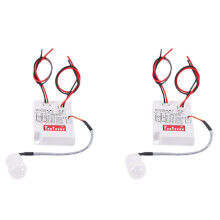 2X Interruptor Do Sensor de Movimento 12V 24V PIR IR Infravermelho Indução Humana Interruptor Do Relé de Atraso Do Corredor Interruptor Do