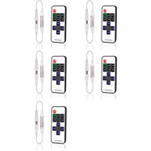 5X Télécommande Sans Fil pour Bandes LED Monochromes 3528 5050, avec Connecteur CC, pour Ruban LED 5-24 V CC