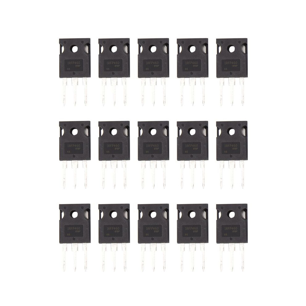 15Pcs Irfp460 20A 500V Power Mosfet N-Channel Transistor Black/Silver 6032990221374