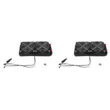 2X Aluminum 2 Fans 240mm 10 Pipe Water Cooling Cooler Computer Radiator with Fan for CPU PC Water Cooling, Straight