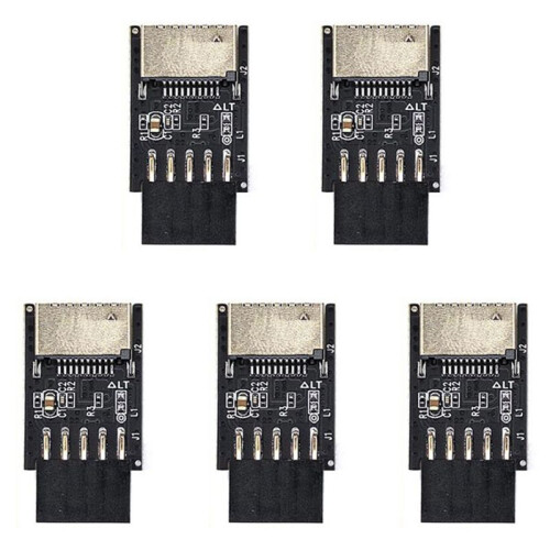 5X Motherboard USB2.0 9Pin to TYPE-C A-KEY Front Connector Converter USB3.2 TYPE-E Interface Adapter Extender Card