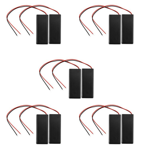 10pcs 2 X AAA 3 V Battery Holder Case Box Wire  / OFF  M Cover