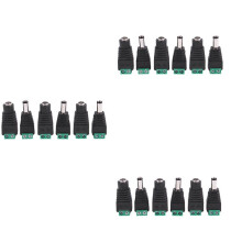 18 Pcs 5.5X2.1Mm Female + Male CCTV Power Connector Adapter Repar Part