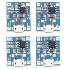 4X Micro-USB 1A Li-Ion 18650 Lithium Battery Charger Charging for TP4056 Module Board
