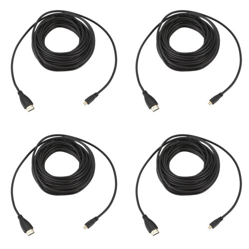 4Stück 10M -Stecker auf Micro--Stecker Hd-Videokonvertierungsleitung