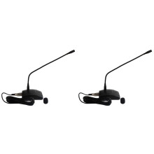 2X Wired Conference Gooseneck Microphone Desktop Condenser Microphone Speech Condenser Microphone Broadcasting