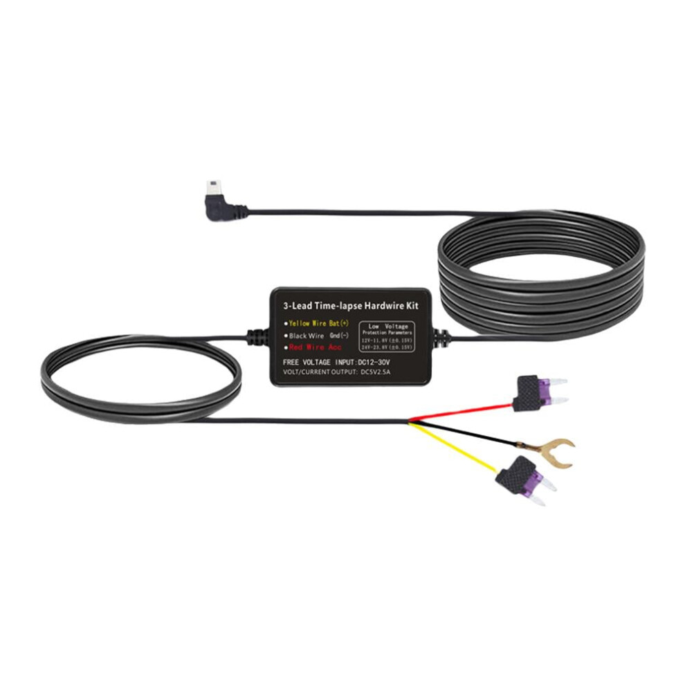 Uoyott Dash Cam Hardwire Kit Usb-C 3A 3.5M 12-24V 9357860654104