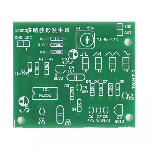 3X Sinustriangel Square Wave NE555 Multi-Channel Waveform Generator Module DIY Kits 1