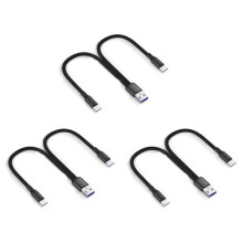 3X 6A Fast Charging Dual Port Type-C Splitter Charging Cable Powered Device Cord Powered TYPE-C+TYPE-C Devices