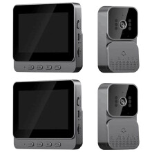 2X Dörrklocka Video Intercom Camera Inteligente Wireless By Night Vision 4,3-Tums Skärm för Säkerhet Home Apartment