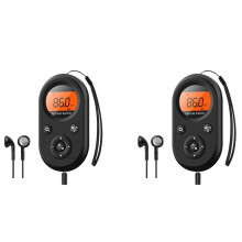 2X Personal Pocket Radio AM/FM Rechargeable Walkman Radio with Long Battery Life, Stereo Headphones, Sleep Timer