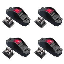 4X 30A 220V JR-617 Wasserdichter Mittlerer Schalter Leitung Schalter Flache Runde Leitung Silber Kontakt Doppelter Staubdichter Schalter